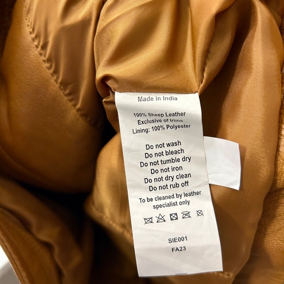 Quince Leather Jacket in Dark Cognac Brown - Picture 10 of 10